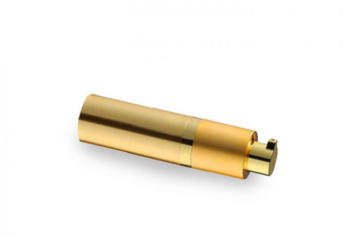 Garrafa aireless cosmética cilíndrica dourada da bomba