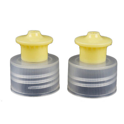 Tampões de garrafa plásticos do parafuso 28/400 push pull para a garrafa regular líquida da lavagem da louça