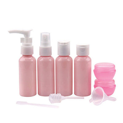 Curso plástico portátil Kit Bottle Set Cosmetic Packaging do Odm dos cuidados com a pele