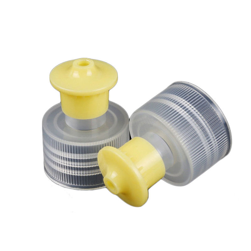 Tampões de garrafa plásticos do parafuso 28/400 push pull para a garrafa regular líquida da lavagem da louça